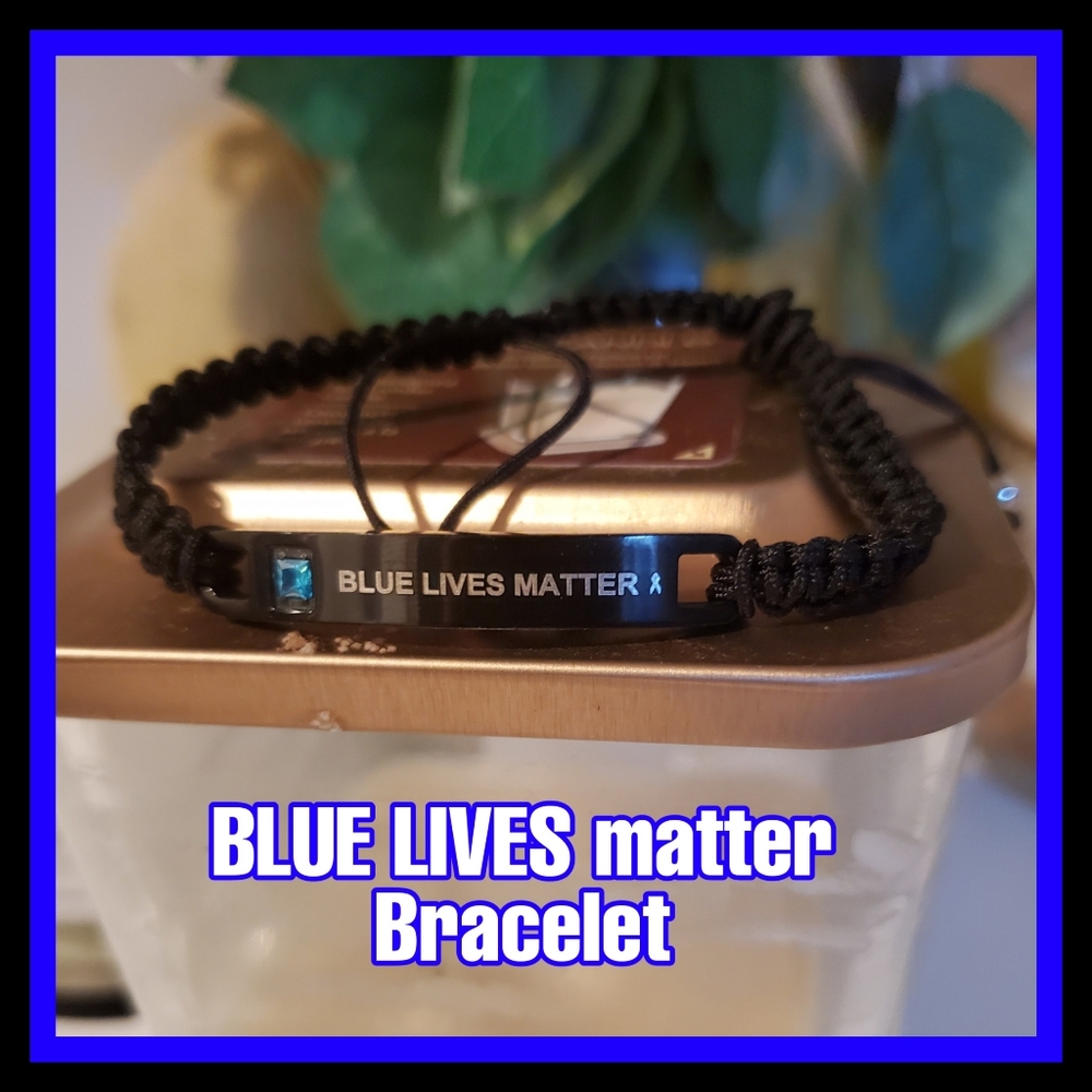 🆕️BLUE LIVES MATTER CUSTOM STAINLESS BRACE